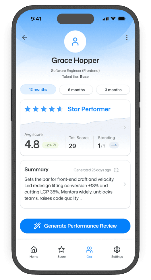 Generate custom reviews with AI screen