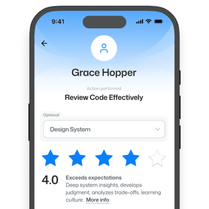 Performance scoring interface